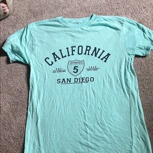 California San Diego Graphic T-Shirt - Light Blue